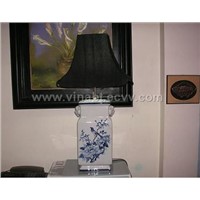 Table Lamp with Antique Style in Cubic Shape.