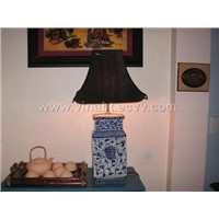Cubic Table Lamp with Antique Style