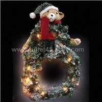 Christmas Lights Made of Decorative Wreath with 15 Lights, Made of PVC