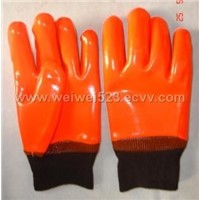 Reinforced cuff PVC working gloves