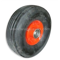 Semi-pneumatic rubber wheels