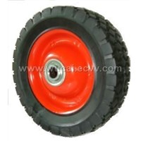 Semi-pneumatic rubber wheels