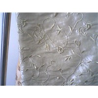 taffeta/suede embroidery