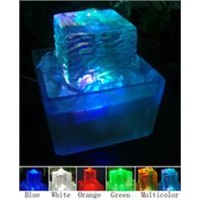 glass ice cube lighting tabletop fountain