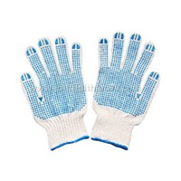 Cotton Knitting Glove with PVC dots
