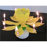 Birthday Music Candle--Flower shape