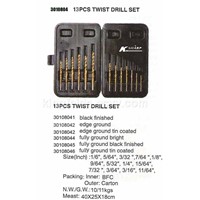 13pcs twist drill set