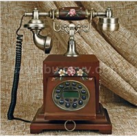 Antique telephone, wood antique telephone,craft telehone, classic telephone