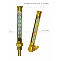 Inside-scale industrial glass thermometers