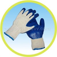 latex coated gloves -bule
