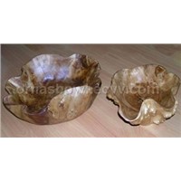 Natural Hand Carved Burl Wooden Decoration Bowls