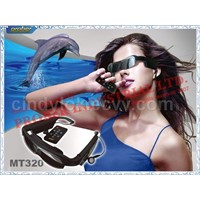 MP4 Video glasses with 80inch Wide Screen Built-in MINI SD Card for hot plug and play