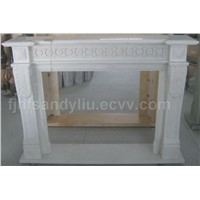 White Marble Fireplace