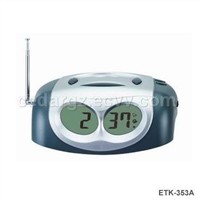 LCD Talking Clock with FM Radio