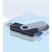 SIM card reader with flash disk