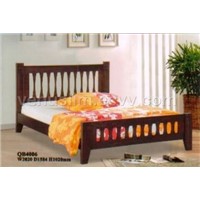 rubber wood bed