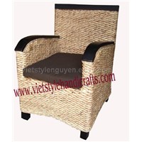 water hyacinth and rattan chair