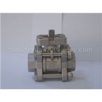 Sell 3PC Full Bore Stainless Steel Ball Valve With Mounting Pad
