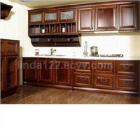 American style solid wood kitchen cabinet