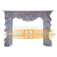 stone carving fireplace