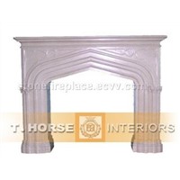 stone carving fireplace mantel