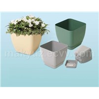 Floris Square Planter With Saucer