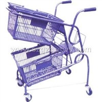2-Baskets Shopping Cart (GZC-S622)