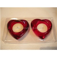 candle with heart holder