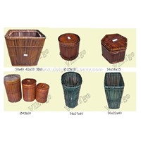 Bamboo &amp;amp; Rattan Round Vase