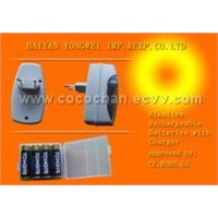 rechargeable alkaline battery aa with charger
