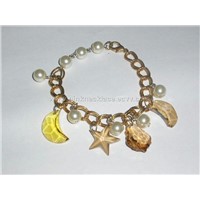 Bracelet pearl with crystal