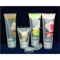 Transparent  tube for cosmetics