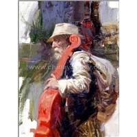 oil painting of impression character