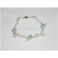 Bracelet pearl with crystal