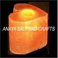 Salt crystal candle holders and tealights