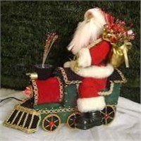 Fiber Optic Santa Claus with Train