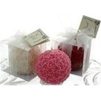 rose ball candle(decorative scented,wedding candle