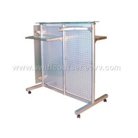 Three-Upright Slot Merchandise Display Rack