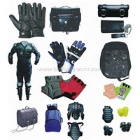 Motorbike Gloves, Bags And Safety Equipments