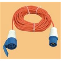 PVC cable with plug and socket