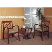 hotel sitting chair and tea stand