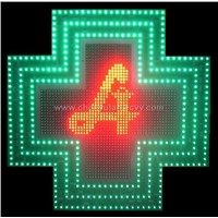 Red+Green Bi-Color LED Pharmacy Cross Display