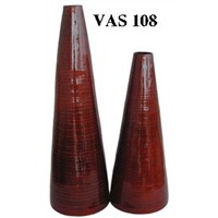 Bamboo Vase with Brown
