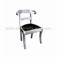 Chair white metal