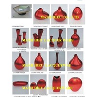 Lacquer Vase with Red