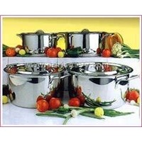 Stainless Steel Shallow Stock Pot