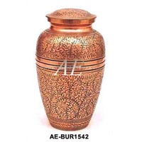 Brass Cremation Urn (Copper Oak) !