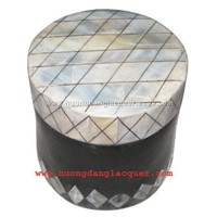 Lacquer gift box with  mother of pearl inlay