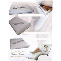 bed and pillow with 100% organic viscoelastic