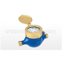 Liquid sealed wane wheel water meters